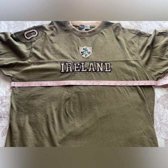 Retro Classics Vintage Ireland Green 3D Print Ringer Tee Shirt XL Rugby Preppy - Picture 8 of 9